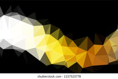 Light Yellow, Orange vector polygon abstract layout. A sample with polygonal shapes. A new texture for your design.