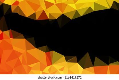 Light Yellow, Orange vector polygon abstract backdrop. Colorful abstract illustration with gradient. A new texture for your design.