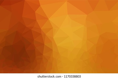 Light Yellow, Orange vector polygon abstract backdrop. A completely new color illustration in a vague style. The textured pattern can be used for background.