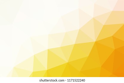 Light Yellow, Orange vector polygon abstract backdrop. Colorful abstract illustration with gradient. Triangular pattern for your business design.