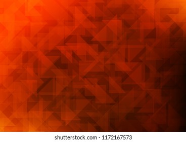 Light Yellow, Orange vector polygon abstract background. Glitter abstract illustration with an elegant design. Triangular pattern for your business design.