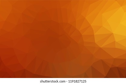 Light Yellow, Orange vector polygon abstract backdrop. Colorful illustration in abstract style with gradient. Brand new design for your business.