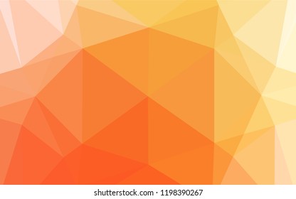 Light Yellow, Orange vector polygon abstract background. Colorful abstract illustration with gradient. The elegant pattern can be used as part of a brand book.