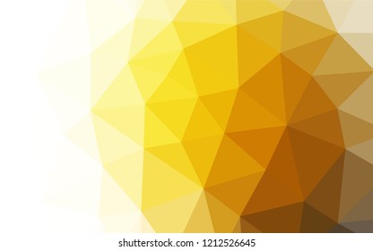 Light Yellow, Orange vector polygon abstract layout. Geometric illustration in Origami style with gradient.  The elegant pattern can be used as part of a brand book.