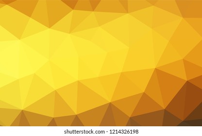 Light Yellow, Orange vector polygon abstract backdrop. Colorful illustration in abstract style with gradient. The best triangular design for your business.