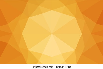 Light Yellow, Orange vector polygon abstract layout. A completely new color illustration in a vague style. The polygonal design can be used for your web site.