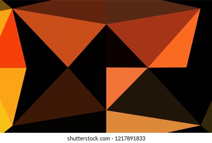 Light Yellow, Orange vector polygon abstract background. Creative geometric illustration in Origami style with gradient. A completely new design for your business.