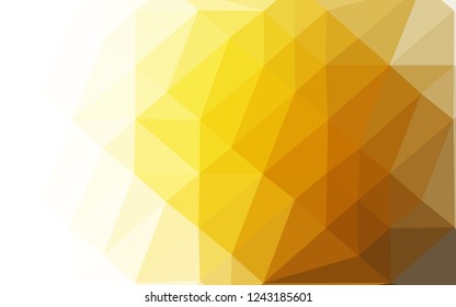 Light Yellow, Orange vector polygon abstract background. Modern geometrical abstract illustration with gradient. Completely new template for your business design.