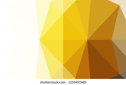 Light Yellow, Orange vector polygon abstract backdrop. Glitter abstract illustration with an elegant design. A new texture for your design.