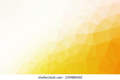 Light Yellow, Orange vector polygon abstract backdrop. A completely new color illustration in a vague style. Template for your brand book.