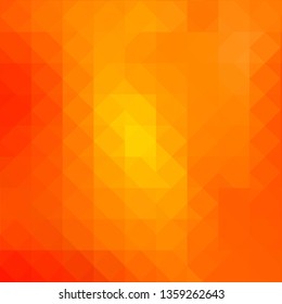 Light Yellow, Orange vector polygon abstract pattern. Geometric illustration in Origami style with gradient. A completely new template for your business design. 