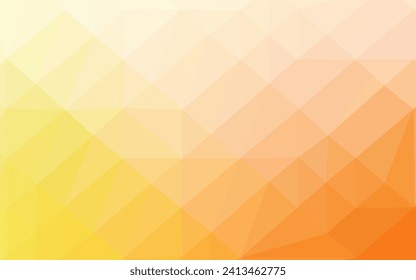 Light Yellow, Orange vector polygon abstract layout. Modern geometrical abstract illustration with gradient. New texture for your design.