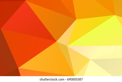 Light Yellow, Orange vector polygon abstract pattern. Creative geometric illustration in Origami style with gradient. A new texture for your design.