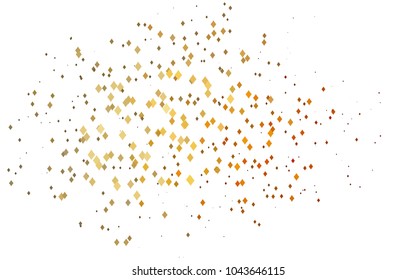 Light Yellow, Orange vector polygonal illustration consisting of rectangles. Rectangular design for your business. Creative geometric background in origami style with gradient.