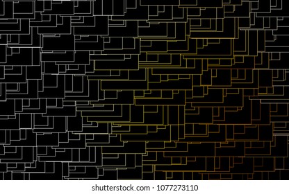 Light Yellow, Orange vector polygonal illustration, which consist of rectangles. Rectangular pattern for your business design. Geometric background in Origami style with gradient. 