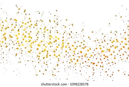 Light Yellow, Orange vector polygonal illustration consisting of rectangles. Rectangular design for your business. Creative geometric background in origami style with gradient.