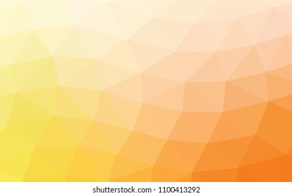 Light Yellow, Orange vector polygonal pattern. Brand new colored illustration in blurry style with gradient. Brand new style for your business design.