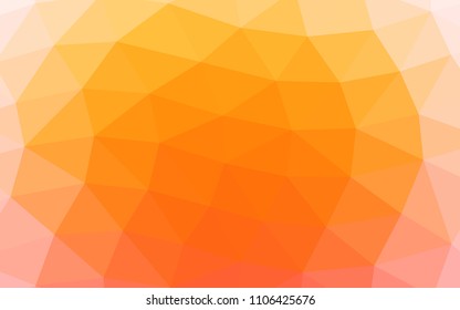 Light Yellow, Orange vector polygonal polygonal. Geometric illustration in Origami style with gradient.  Brand new style for your business design.