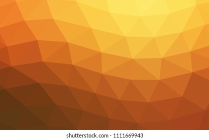 Light Yellow, Orange vector polygonal polygonal. Creative illustration in halftone style with gradient. A completely new template for your business design.