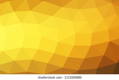 Light Yellow, Orange vector polygonal polygonal. Colorful abstract illustration with gradient. The template can be used as a background for cell phones.