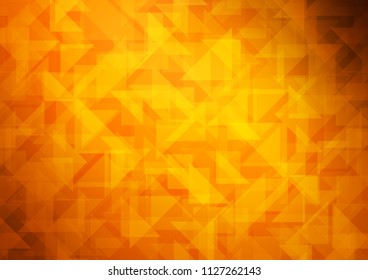 Light Yellow, Orange vector polygonal background. Colorful illustration in abstract style with gradient. A completely new design for your business.