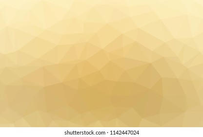 Light Yellow, Orange vector polygonal pattern. Shining illustration, which consist of triangles. The best triangular design for your business.