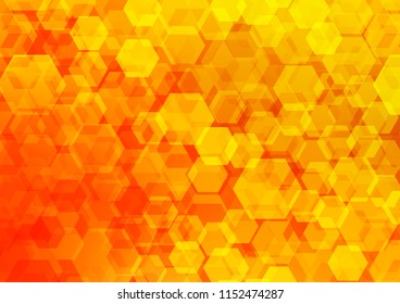 Light Yellow, Orange vector polygonal background. A vague abstract illustration with gradient. A new texture for your design.