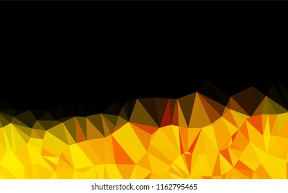 Light Yellow, Orange vector polygonal background. Geometric illustration in Origami style with gradient.  Brand new design for your business.