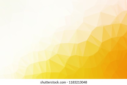 Light Yellow, Orange vector polygonal pattern. An elegant bright illustration with gradient. The elegant pattern can be used as part of a brand book.