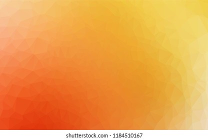 Light Yellow, Orange vector polygonal background. A sample with polygonal shapes. A new texture for your design.