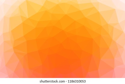 Light Yellow, Orange vector polygonal template. Colorful abstract illustration with gradient. The best triangular design for your business.