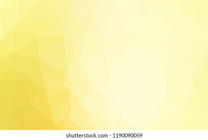 Light Yellow, Orange vector polygonal pattern. Colorful illustration in abstract style with gradient. A completely new template for your business design.