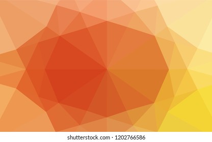 Light Yellow, Orange vector polygonal template. Geometric illustration in Origami style with gradient.  A completely new template for your business design.