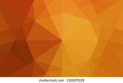 Light Yellow, Orange vector polygonal template. Colorful abstract illustration with gradient. A new texture for your design.