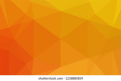 Light Yellow, Orange vector polygonal template. An elegant bright illustration with gradient. Brand new style for your business design.