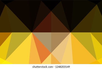 Light Yellow, Orange vector polygonal pattern. Modern geometrical abstract illustration with gradient. The elegant pattern can be used as part of a brand book.