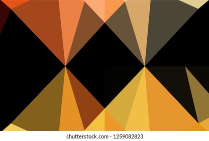 Light Yellow, Orange vector polygonal template. Creative illustration in halftone style with gradient. The completely new template can be used for your brand book.