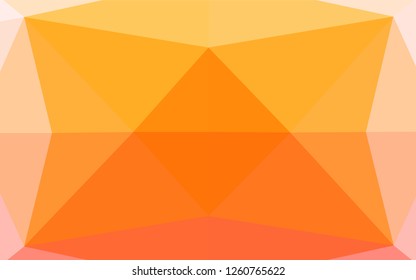 Light Yellow, Orange vector polygonal template. Creative illustration in halftone style with gradient. Brand new design for your business.