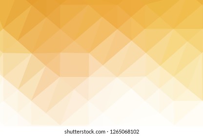Light Yellow, Orange vector polygonal background. A completely new color illustration in a vague style. Template for a cell phone background.