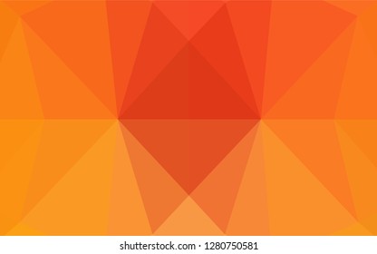 Light Yellow, Orange vector polygonal pattern. A sample with polygonal shapes. The textured pattern can be used for background.