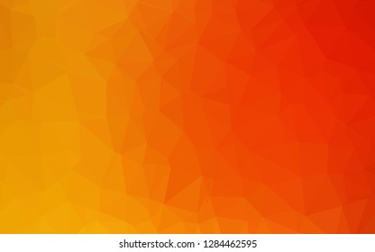Light Yellow, Orange vector polygonal template. Creative illustration in halftone style with gradient. Elegant pattern for a brand book.