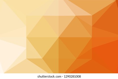 Light Yellow, Orange vector polygonal pattern. Colorful illustration in abstract style with gradient. Brand new style for your business design.