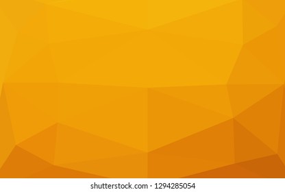 Light Yellow, Orange vector polygonal background. Triangular geometric sample with gradient.  Brand new style for your business design.