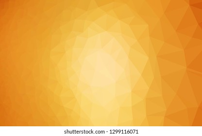 Light Yellow, Orange vector polygonal template. Colorful illustration in abstract style with gradient. The best triangular design for your business.