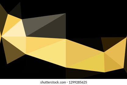 Light Yellow, Orange vector polygonal background. Glitter abstract illustration with an elegant design. Template for your brand book.