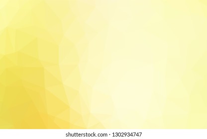 Light Yellow, Orange vector polygonal pattern. Colorful illustration in abstract style with gradient. The textured pattern can be used for background.