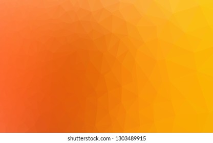 Light Yellow, Orange vector polygonal pattern. A vague abstract illustration with gradient. Textured pattern for background.