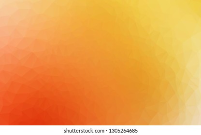Light Yellow, Orange vector polygonal pattern. Colorful illustration in Origami style with gradient.  New texture for your design.