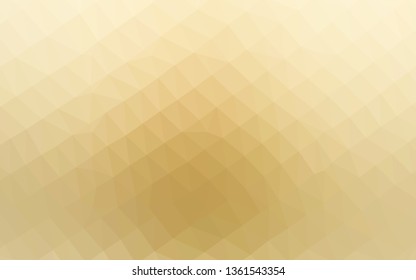 Light Yellow, Orange vector polygonal template. Shining illustration, which consist of triangles. Polygonal design for your web site.