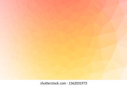 Light Yellow, Orange vector polygonal pattern. An elegant bright illustration with gradient. Brand new design for your business.